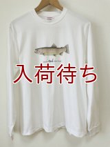 Tシャツ　ニジマス　リブ付長袖